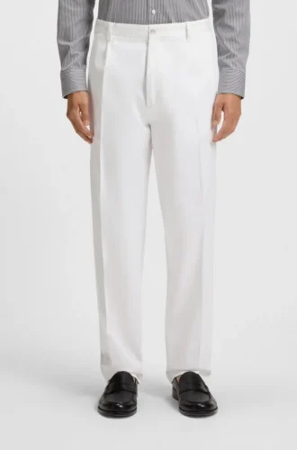 Relaxed-fit pants in cotton twill