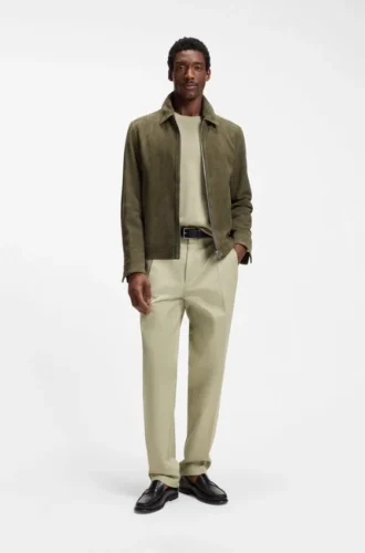 Relaxed-fit pants in cotton twill