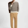 Relaxed-fit pants in cotton twill