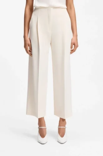 Relaxed-fit pants with pleat front