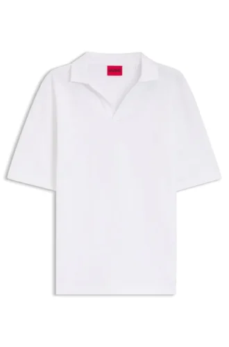 Relaxed-fit polo in breathable cotton