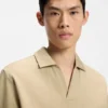 Relaxed-fit polo in breathable cotton