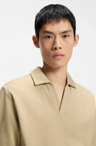 Relaxed-fit polo in breathable cotton