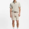 Relaxed-fit polo with jacquard collar