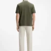 Relaxed-fit polo with jacquard collar