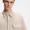 Relaxed-fit shirt in a waffle-structured cotton Relaxed-fit shirt in a waffle-structured cotton