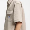 Relaxed-fit shirt in a waffle-structured cotton Relaxed-fit shirt in a waffle-structured cotton