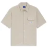 Relaxed-fit shirt in a waffle-structured cotton Relaxed-fit shirt in a waffle-structured cotton