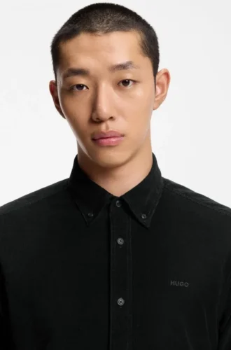 Relaxed-fit shirt in cotton corduroy