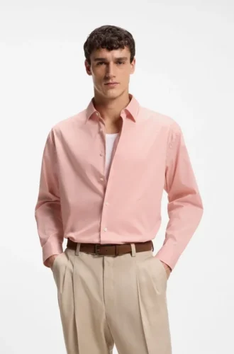 Relaxed-fit shirt in cotton poplin