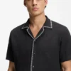 Relaxed-fit shirt in cotton seersucker