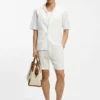 Relaxed-fit shirt in floral-embroidered cotton