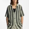 Relaxed-fit shirt in open-knit cotton