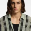 Relaxed-fit shirt in open-knit cotton