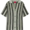 Relaxed-fit shirt in open-knit cotton