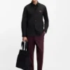 Relaxed-fit shirt in stretch-cotton canvas