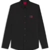 Relaxed-fit shirt in stretch-cotton canvas