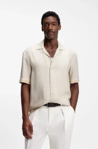 Relaxed-fit shirt with mosaic print