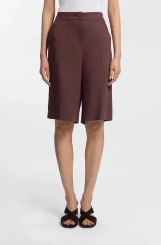 Relaxed-fit shorts in a linen blend