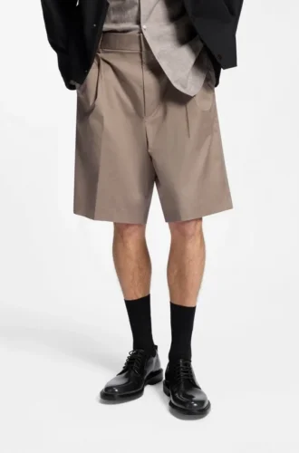 Relaxed-fit shorts in stretch-cotton twill