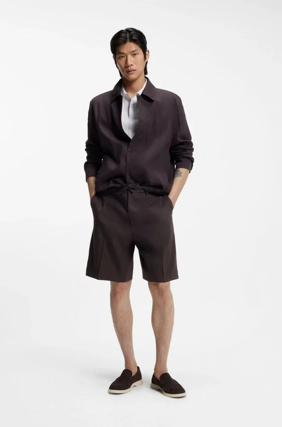 Relaxed-fit shorts in Tech Linen Relaxed-fit shorts in Tech Linen