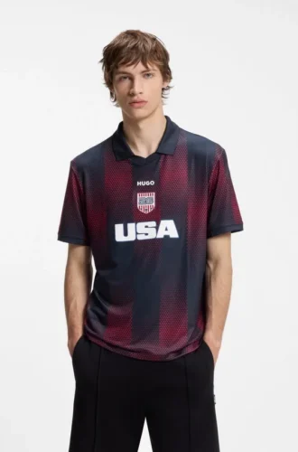 Relaxed-fit soccer T-shirt with nation detailing