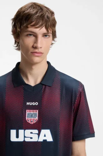 Relaxed-fit soccer T-shirt with nation detailing