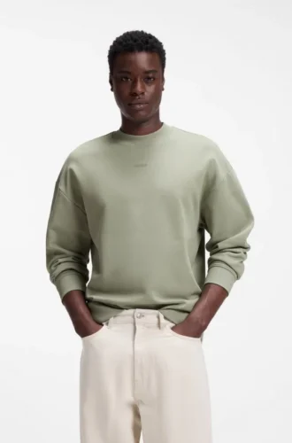 Relaxed-fit sweatshirt in cotton terry with logo detail