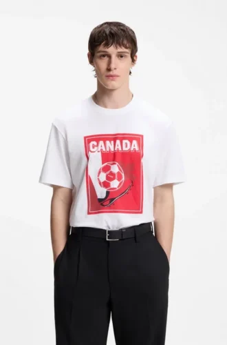 Relaxed-fit T-shirt in cotton with soccer artwork