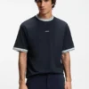 Relaxed-fit T-shirt in cotton with striped trims