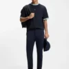 Relaxed-fit T-shirt in cotton with striped trims