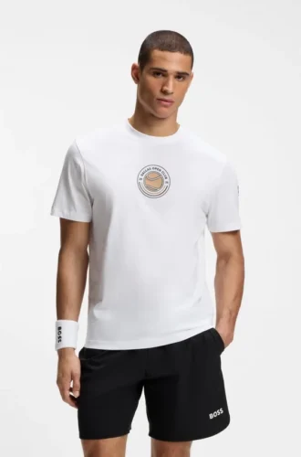 Relaxed-fit T-shirt in cotton with tennis artwork