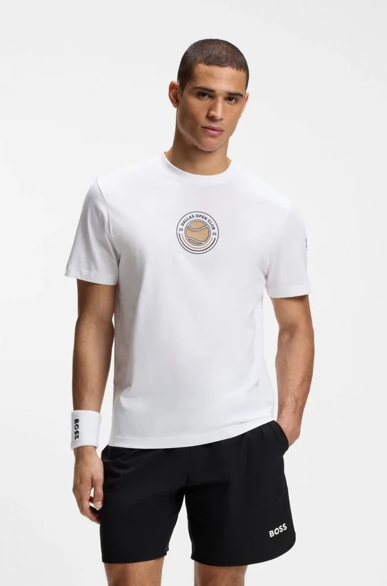 Relaxed-fit T-shirt in cotton with tennis artwork Relaxed-fit T-shirt in cotton with tennis artwork