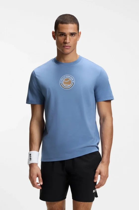 Relaxed-fit T-shirt in cotton with tennis artwork Relaxed-fit T-shirt in cotton with tennis artwork