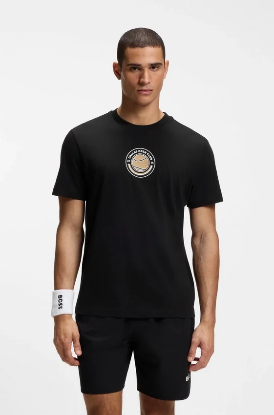 Relaxed-fit T-shirt in cotton with tennis artwork Relaxed-fit T-shirt in cotton with tennis artwork