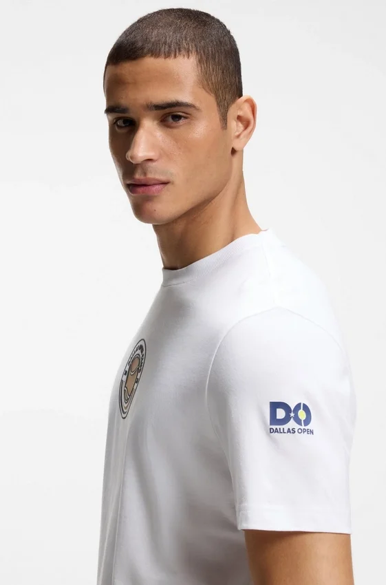 Relaxed-fit T-shirt in cotton with tennis artwork Relaxed-fit T-shirt in cotton with tennis artwork
