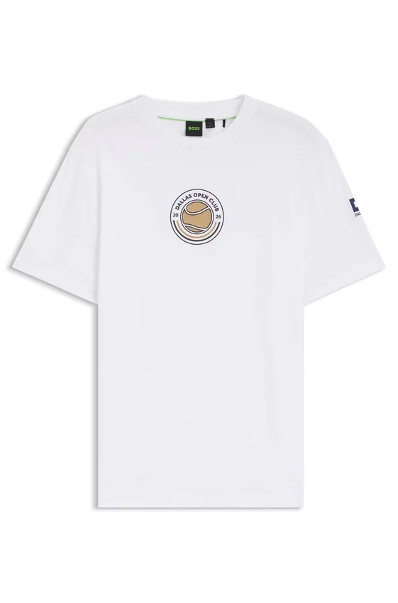 Relaxed-fit T-shirt in cotton with tennis artwork Relaxed-fit T-shirt in cotton with tennis artwork