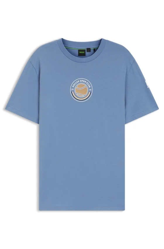 Relaxed-fit T-shirt in cotton with tennis artwork Relaxed-fit T-shirt in cotton with tennis artwork