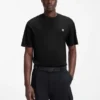 Relaxed-fit T-shirt in interlock cotton with embroidered shoulders