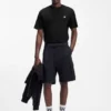 Relaxed-fit T-shirt in interlock cotton with embroidered shoulders