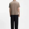 Relaxed-fit T-shirt in interlock cotton with embroidered shoulders