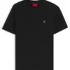 Relaxed-fit T-shirt in interlock cotton with embroidered shoulders