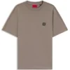 Relaxed-fit T-shirt in interlock cotton with embroidered shoulders