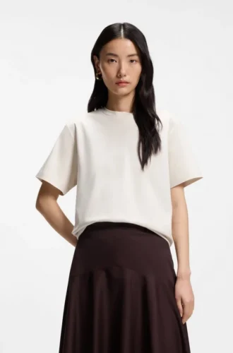 Relaxed-fit T-shirt in mercerized cotton