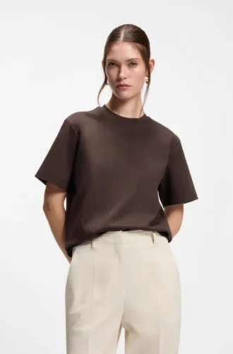 Relaxed-fit T-shirt in mercerized cotton
