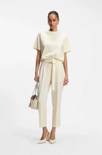 Relaxed-fit T-shirt in mercerized cotton