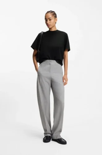 Relaxed-fit T-shirt in mercerized cotton