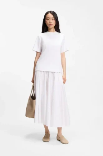 Relaxed-fit T-shirt in mercerized cotton