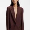Relaxed-fit tailored blazer in virgin-wool blend