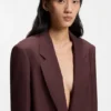 Relaxed-fit tailored blazer in virgin-wool blend